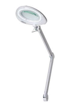 LED-suurennuslamppu, pöytäkiinnitteinen, valk.