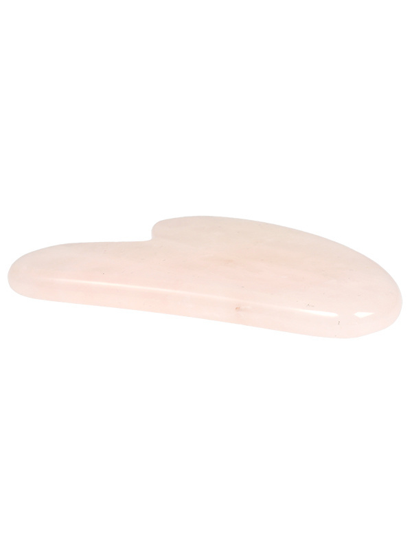 Gua Sha hierontakivi, ruusukvartsi 8 cm 1 kpl - Image 2