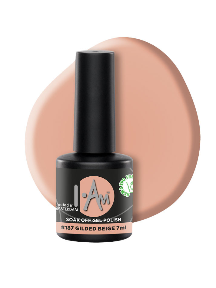 I.Am Soak Off Gel Polish #187 Gilded Beige 7 ml