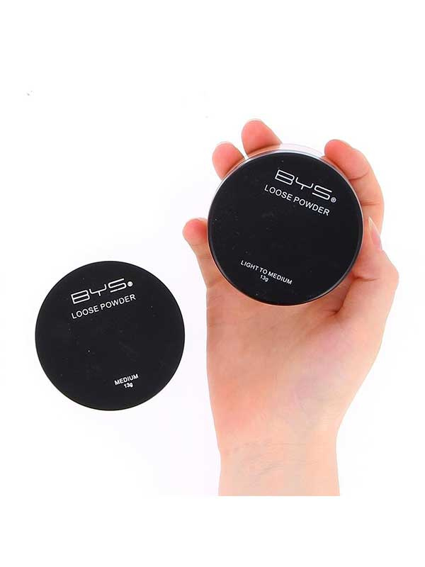 BYS Loose Powder with puff, light to medium 13 g - Image 3