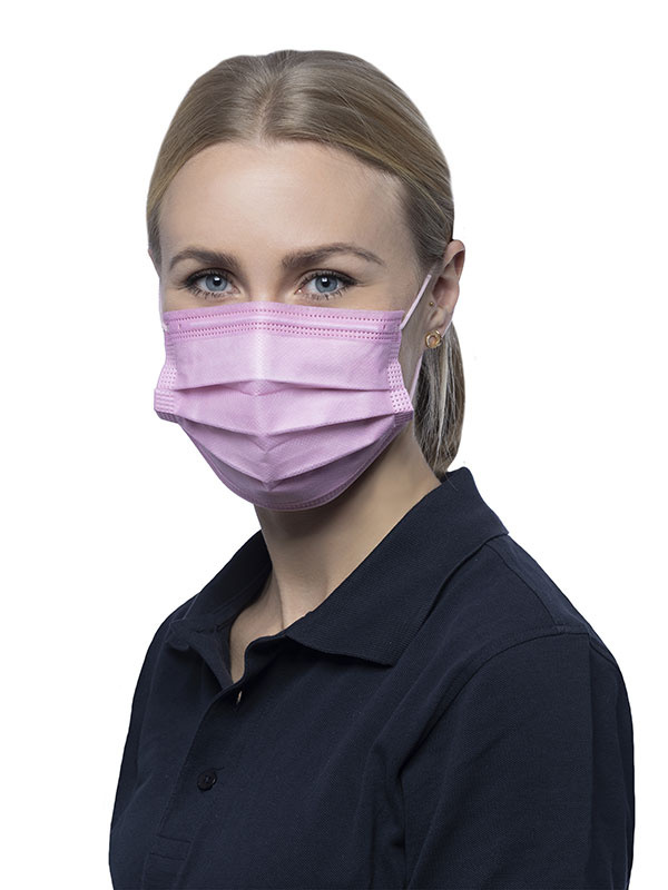 Kirurginen kasvosuoja VAALEANPUN. 50 kpl