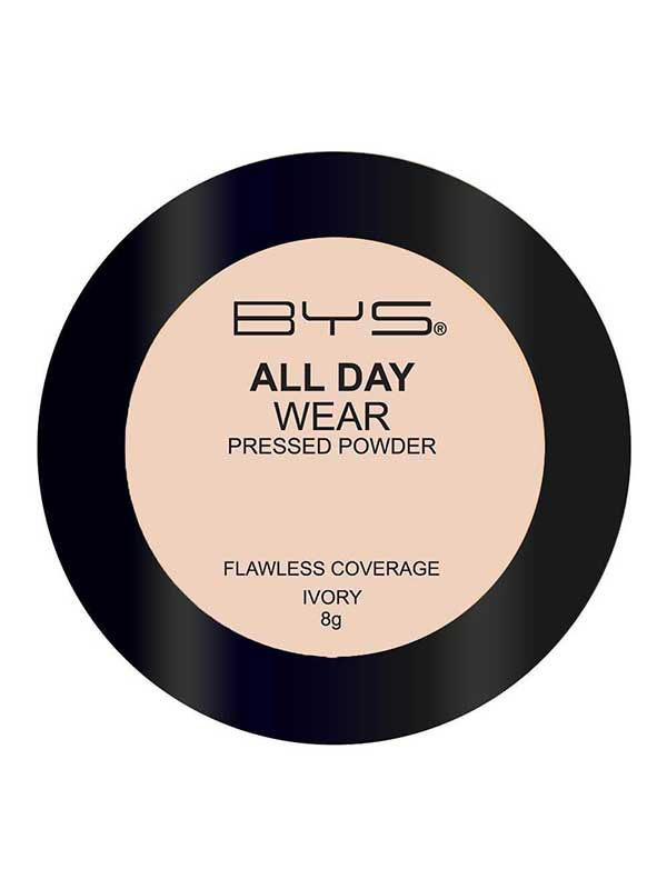 BYS All Day Wear Pressed Powder Ivory 8 g