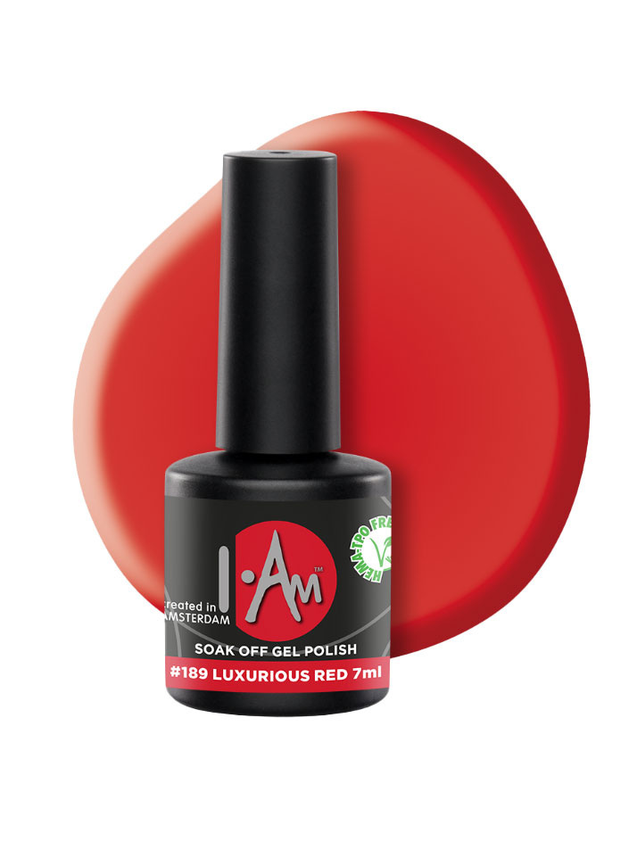I.Am Soak Off Gel Polish #189 Luxurious Red 7 ml