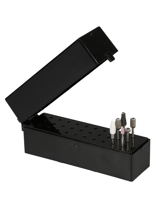 Poranterien säilytysrasia 30 terälle, musta