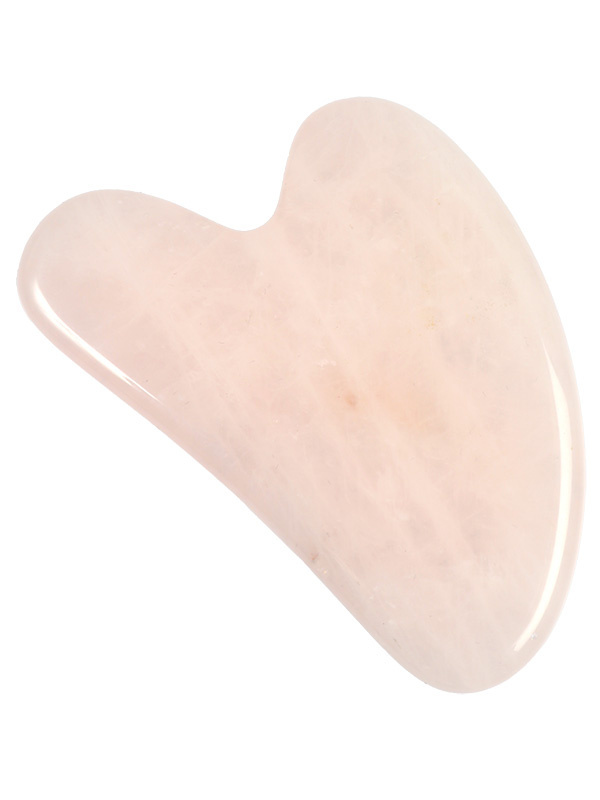 Gua Sha hierontakivi, ruusukvartsi 8 cm 1 kpl