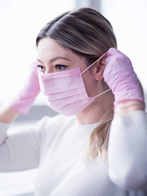 Kirurginen kasvosuoja VAALEANPUN. 50 kpl - Image 2