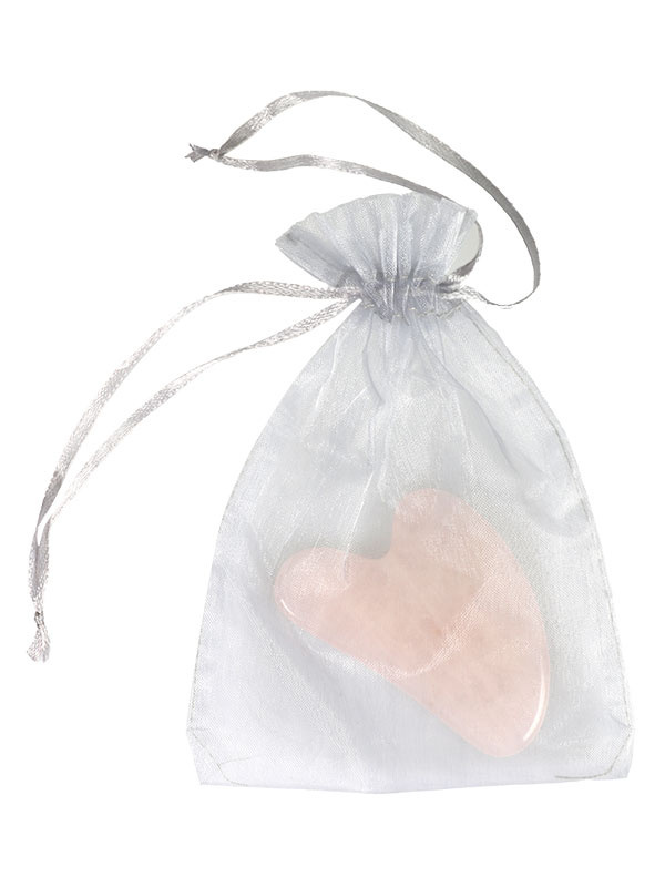 Gua Sha hierontakivi, ruusukvartsi 8 cm 1 kpl - Image 3