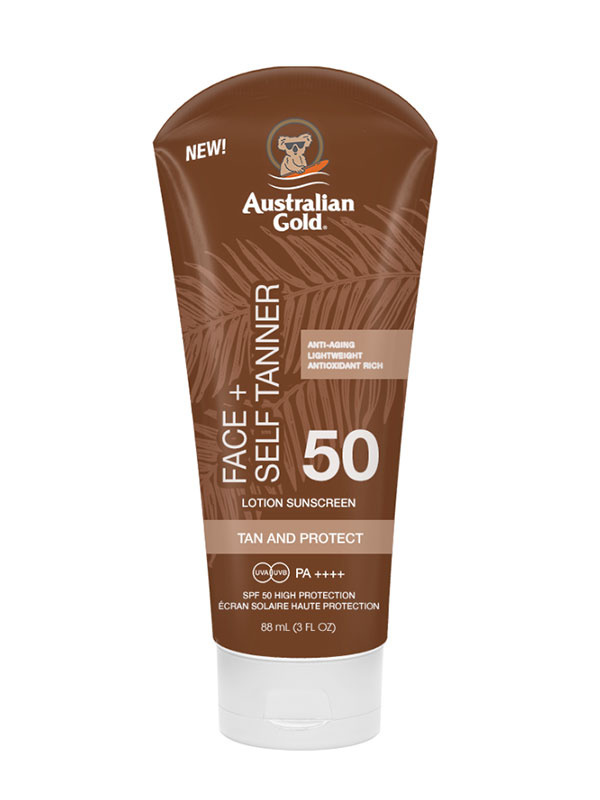 Australian Gold Face+Self Tanner SPF50 88ml