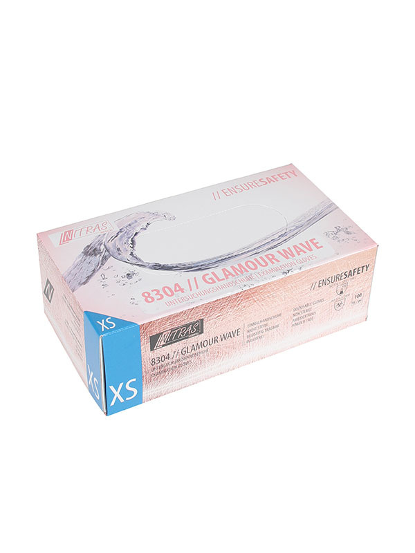 Nitriilikäsine GLAMOUR, puuteroimaton XS 100kpl - Image 2
