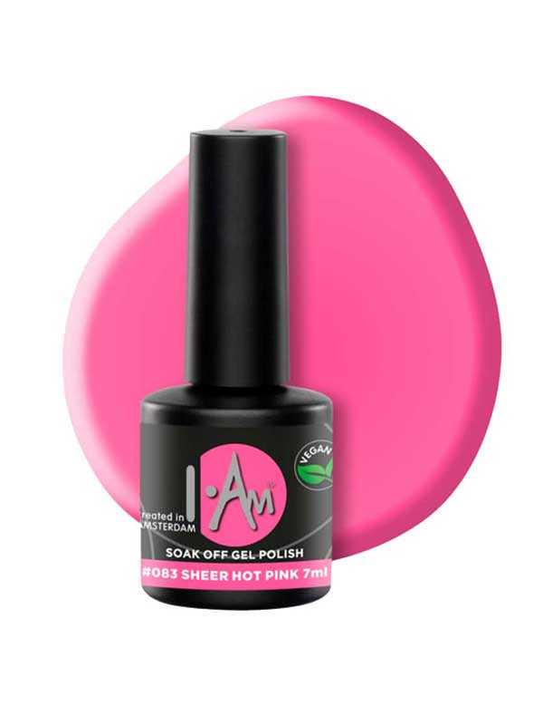I.Am Soak Off Gel Polish #083 Sheer Hot Pink 7 ml