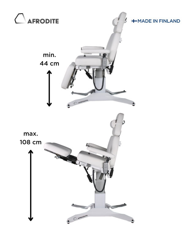 Afrodite GEN2 hoitotuoli 3 moottoria valkoinen - Image 3