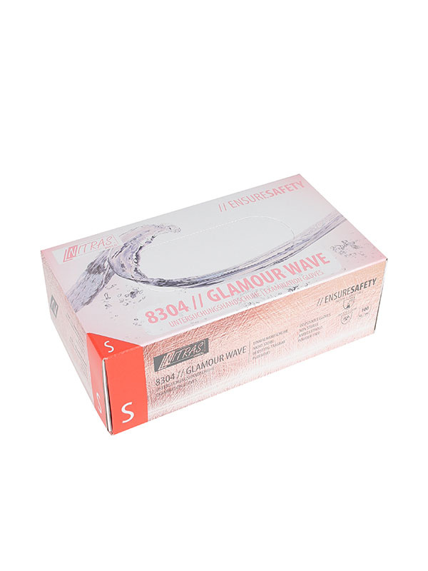Nitriilikäsine GLAMOUR, puuteroimaton S 100kpl - Image 2