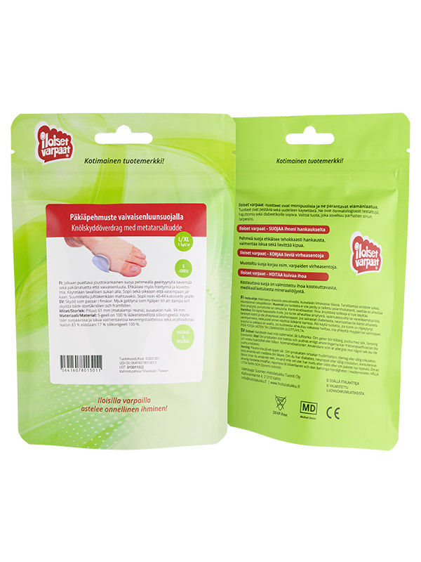 Päkiäpehmuste vaivaisenluunsuojalla, koko L/XL - Image 2