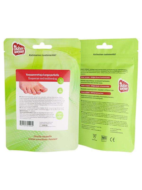 Varpaanerottaja kangasputkella, Koko M 2 kpl - Image 2