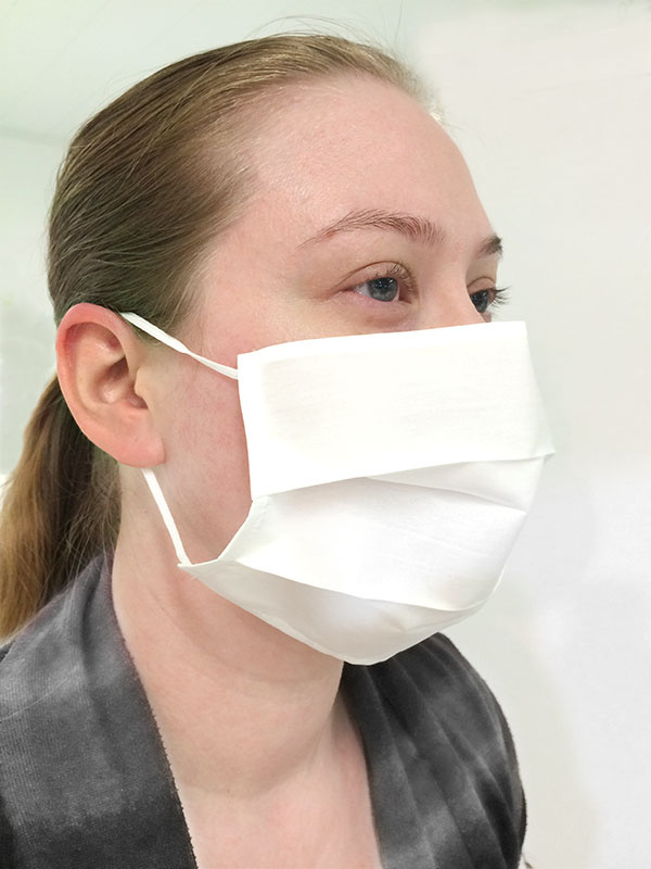 Kasvosuoja korvalenkillä, tekstiili 1 kpl