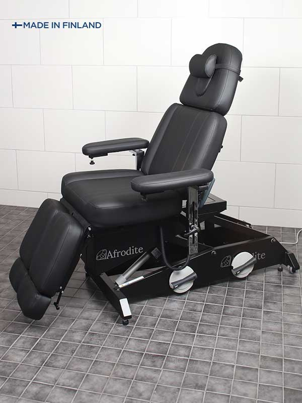 Afrodite-hoitotuoli 3 moottoria MUSTA langaton