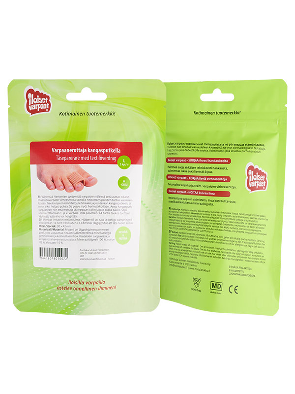 Varpaanerottaja kangasputkella, Koko L 2 kpl - Image 2