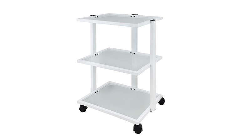 Työtaso luuppilampun kiinnityskololla, valkoinen