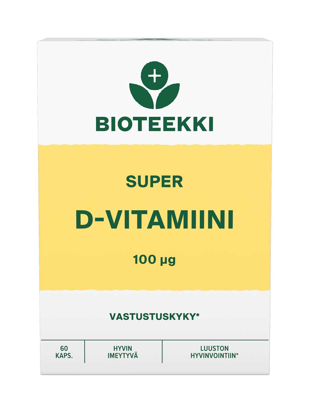 Bioteekki Super D-vitamiini 100mikrog.60 tabl