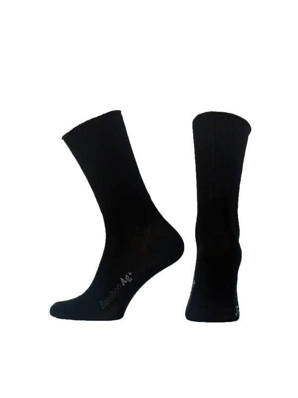 Bambu hopeasukka S (36-38) musta 1 pari