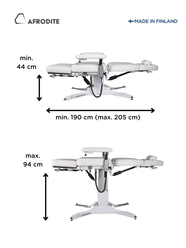 Afrodite GEN2 hoitotuoli 3 moottoria valkoinen - Image 4