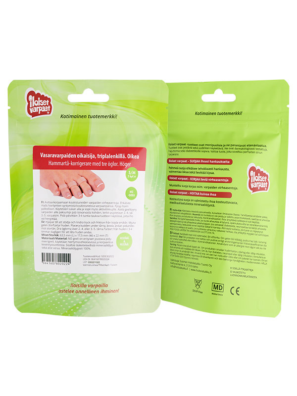 Vasaravarpaiden oikaisija tripla, S/M oikea 2kpl - Image 2