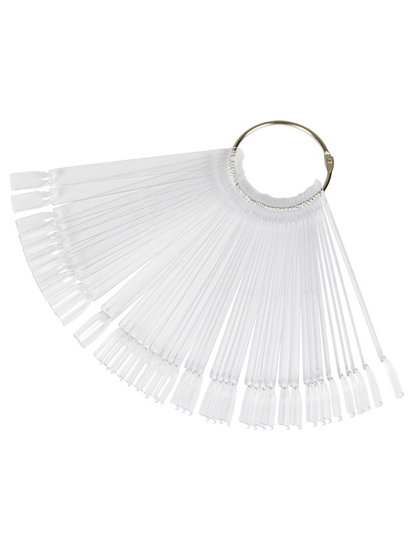 Kynsivärimallit renkaassa, läpinäkyvä, 50 värille