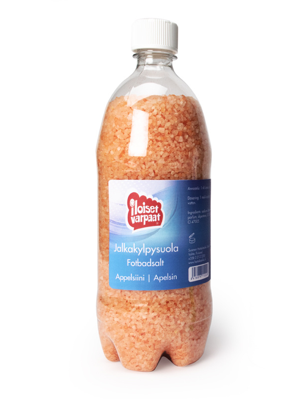 Iloiset Varpaat Jalkakylpysuola, Appelsiini 1 L