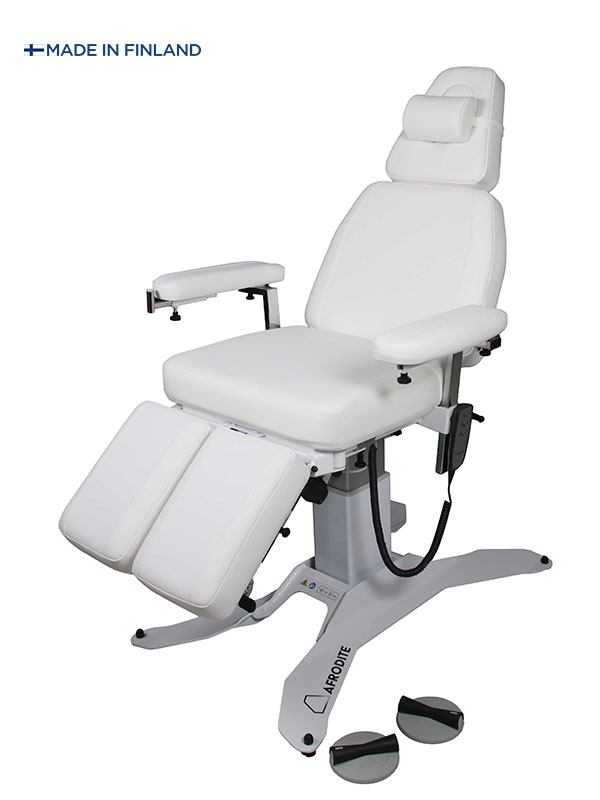 Afrodite GEN2 hoitotuoli 3 moottoria valkoinen