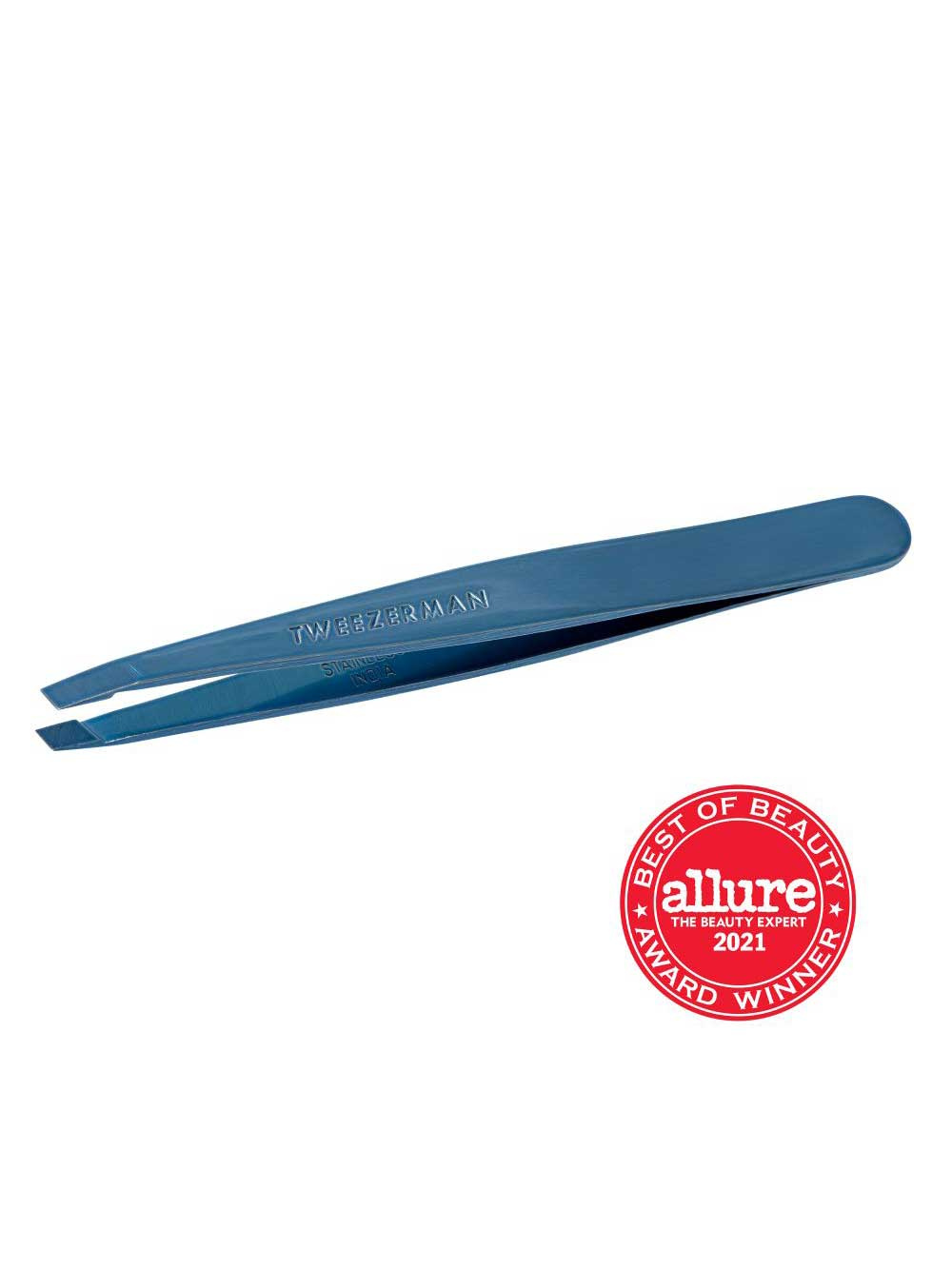 TW Slant Tweezer pinsetit, Blue metallinsininen
