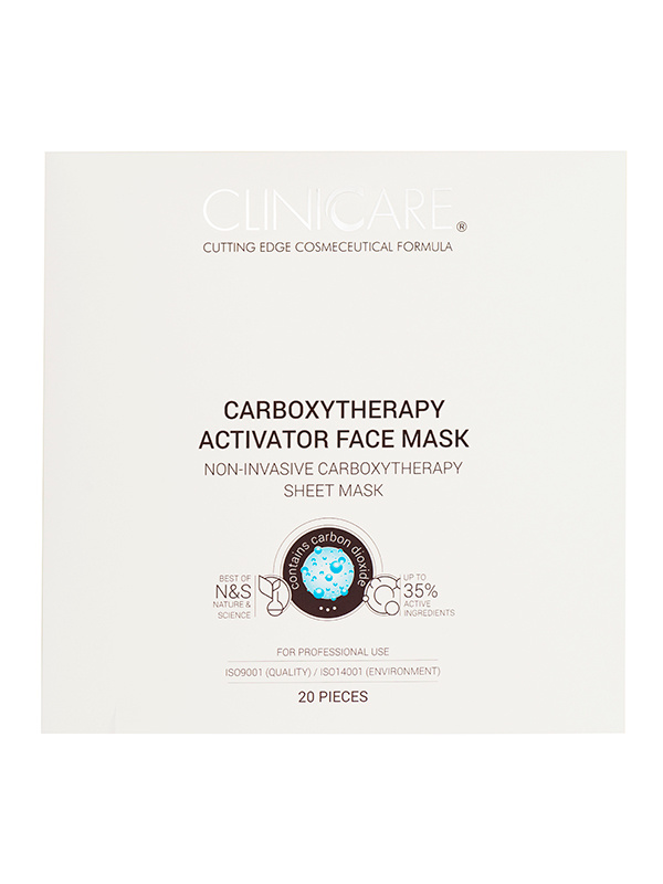 CLINICCARE Carboxytherapy Activ. Face Mask 20 kpl