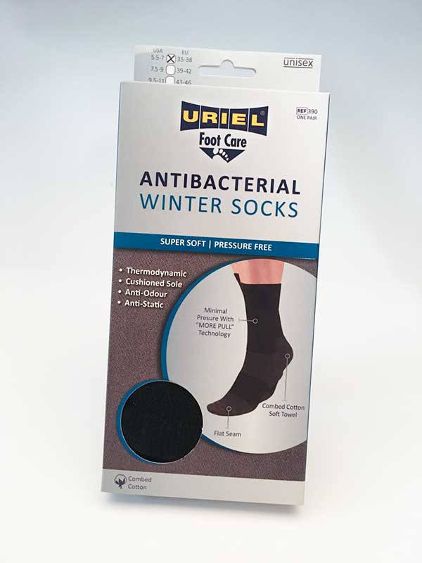 Diabeetikon antibakteerinen sukka 35-38, musta