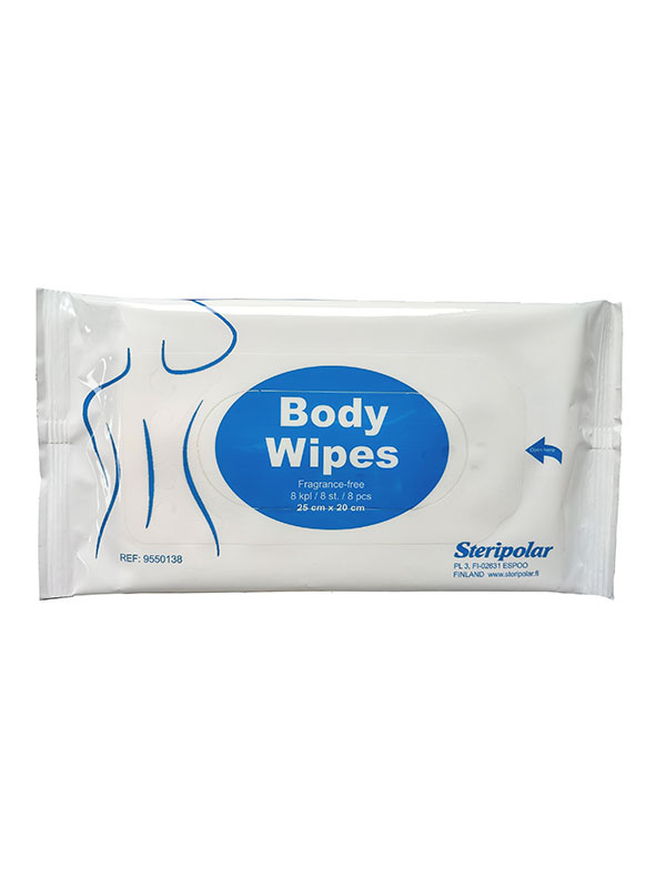 BodyWipes pesupyyhe iholle, tuoksuton 8 kpl