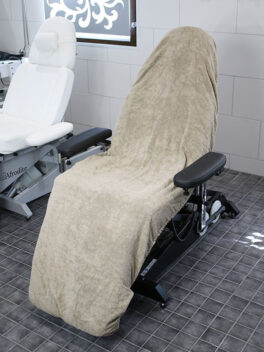 Froteesuoja hoitotuoliin 100 x 220 cm - Tumma beige