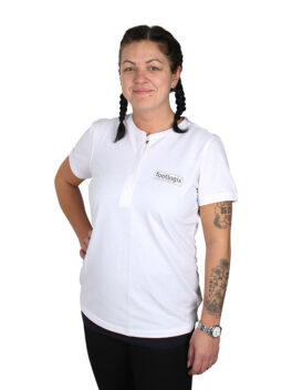 Footlogix T-paita nappilista, valkoinen